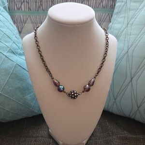 Elegant Purple Beaded Necklace